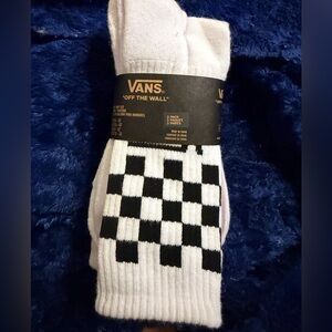 Vans 3 pk  Checkered Men's Socks 9.5-13 crew socks nwt